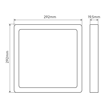 Panel EasyFix PRO CCT 3000-5000K 24W kwadratowy